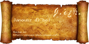 Janousz Ábel névjegykártya